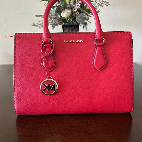 Michael Kors Red Satchel purse - Picture 1 of 4